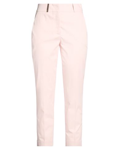 Woman Pants Light pink Size 10 Cotton, Elastane
