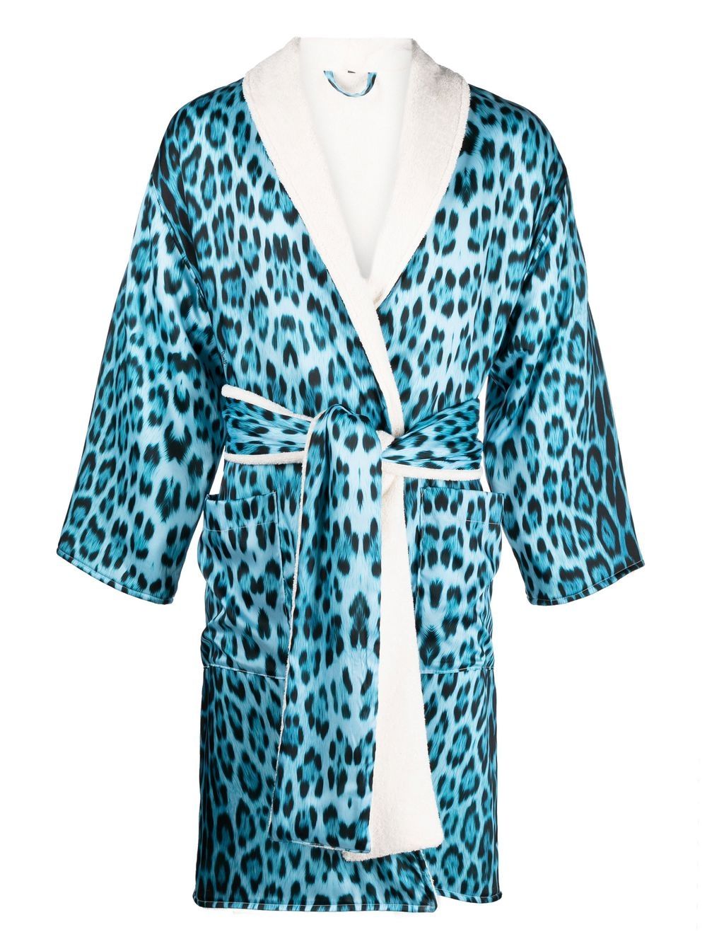 Leopard-print robe - Blue