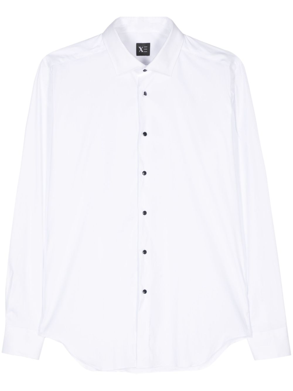 Cutaway-collar poplin shirt - White