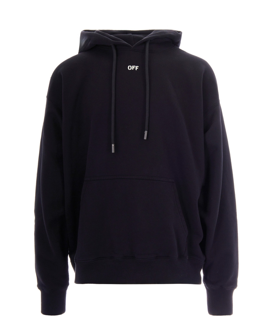 Black Logo Hood Sweatshirt