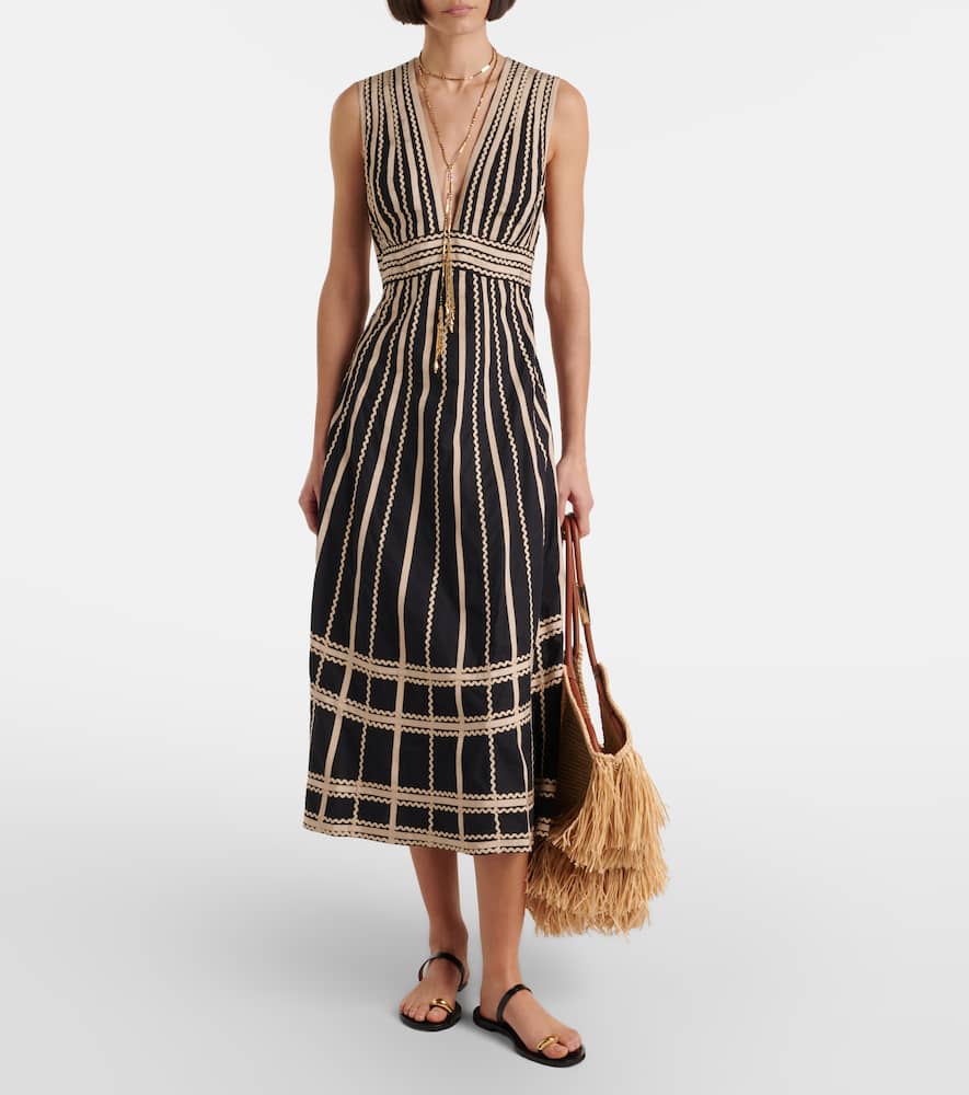 Palermo cotton poplin midi dress
