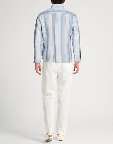 Man Shirt Blue Size L Linen