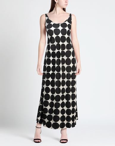 Masnada Woman Maxi dress Black Size 6 Linen, Viscose