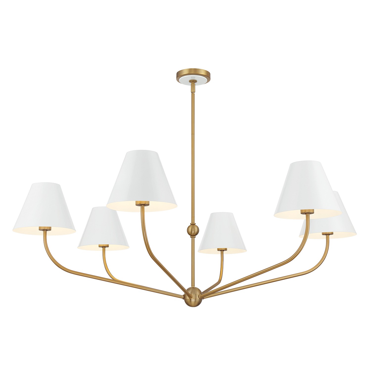 Vibrant Gold + White Chandelier from the Xavier Collection