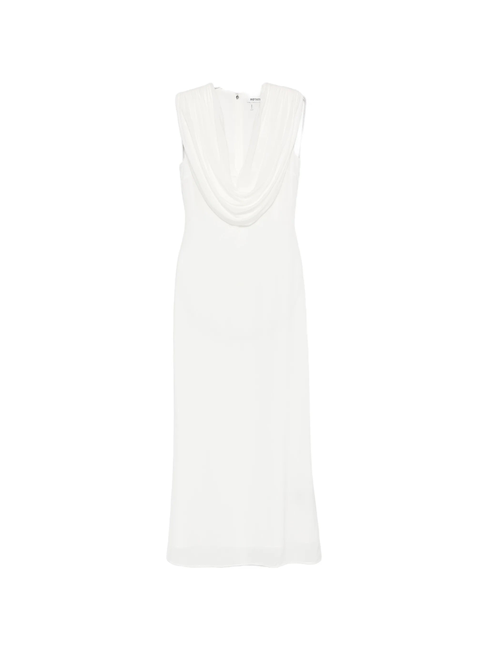 Long Dress with Removable Shoulder Straps and Back Zip Closure
