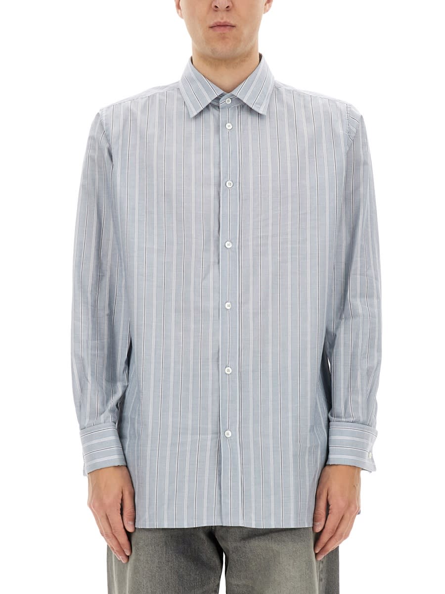 Cotton Shirt With Striped Pattern