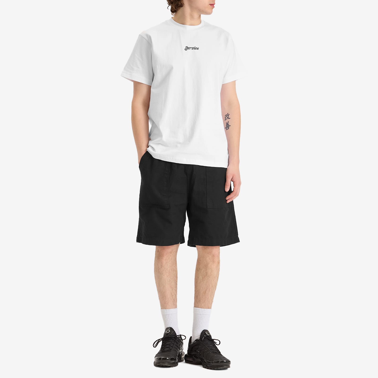 Service Works Men's Canvas Chef Short in Black