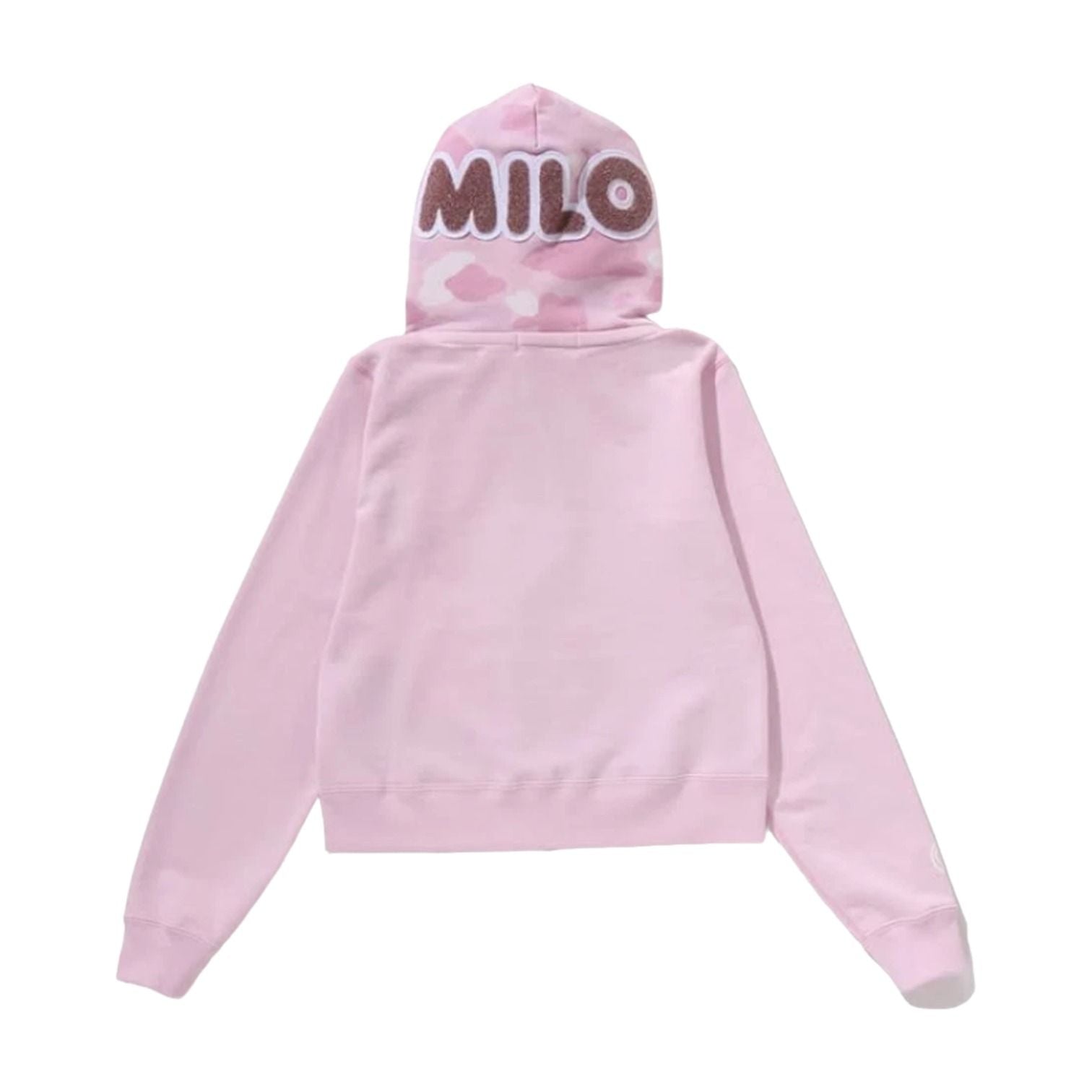 Milo Shark Cropped Full Zip Double Hoodie 'Pink'