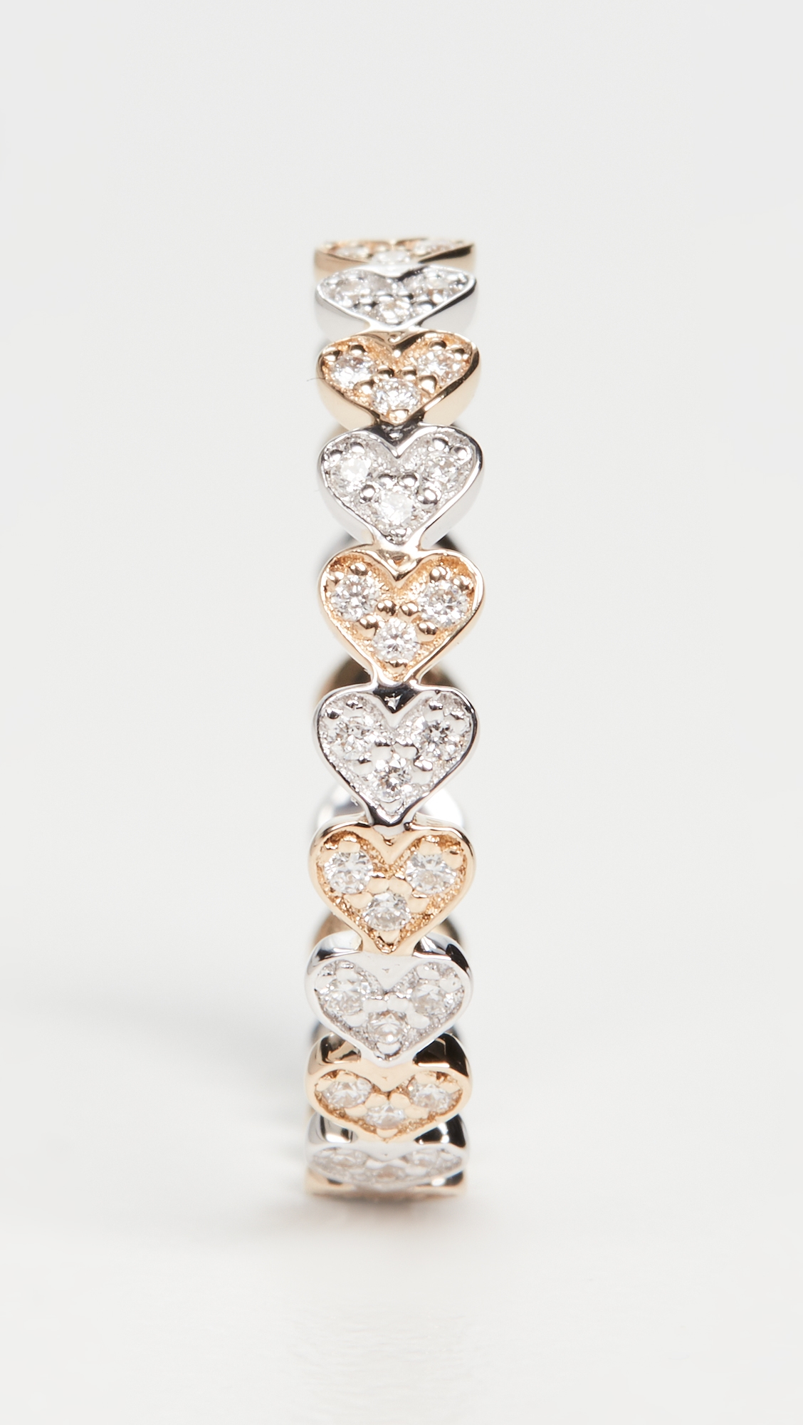 Tiny Heart Eternity Ring Yellow/Gold