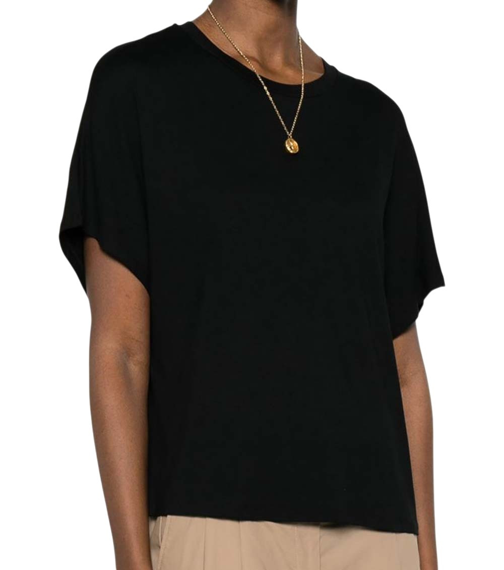 Black Solid Crew Neck T-Shirt
