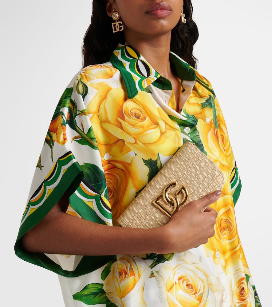 Floral silk blouse