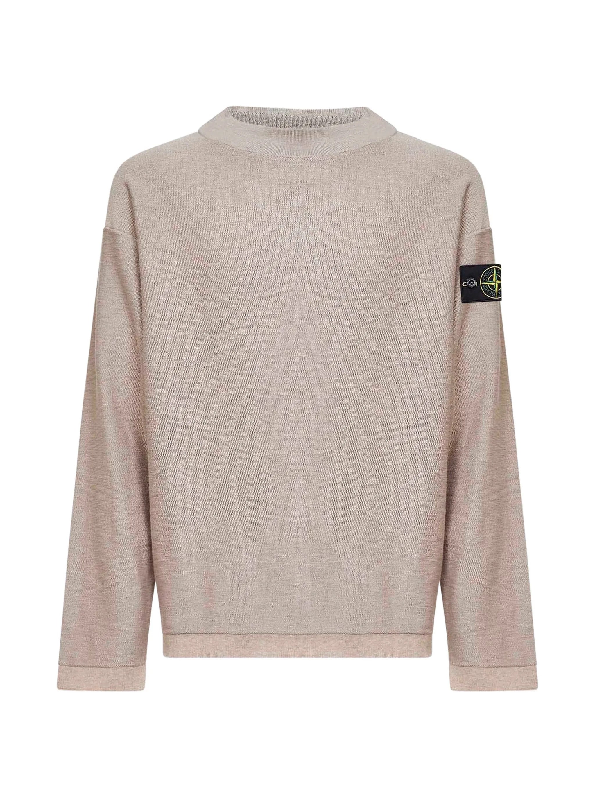 Casual Sweater with Ribbed Neckline - Size M