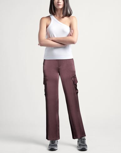 Woman Pants Chocolate brown Size 1 Acrylic, Viscose