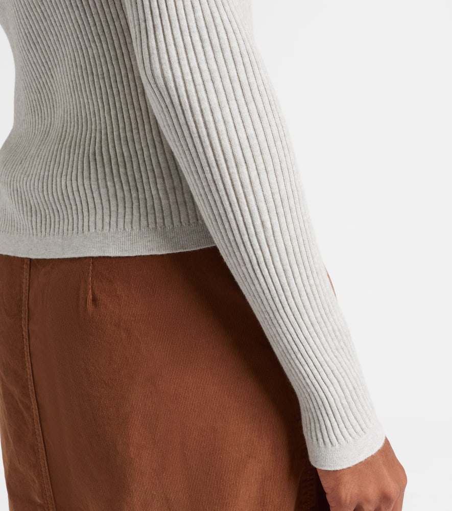 Nikki cotton and cashmere polo shirt