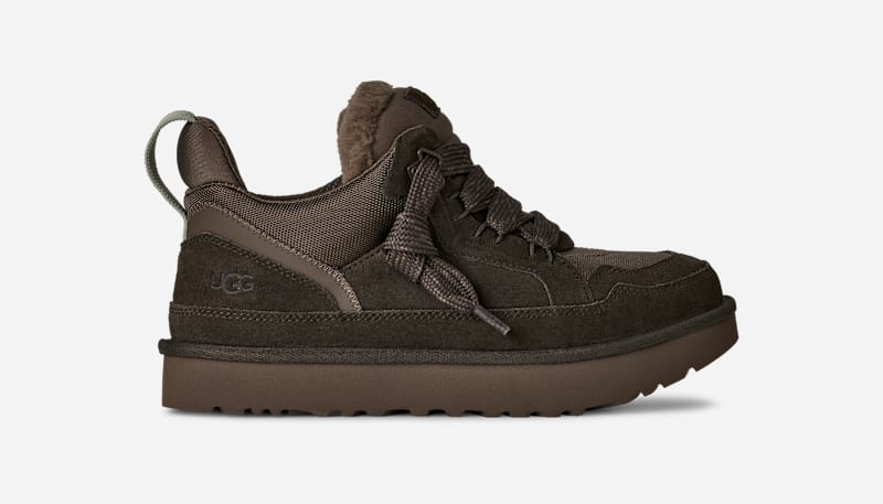 ® Men's Lowmel Suede/Textile/Recycled Materials Shoes in Dense Smoke/Artichoke
