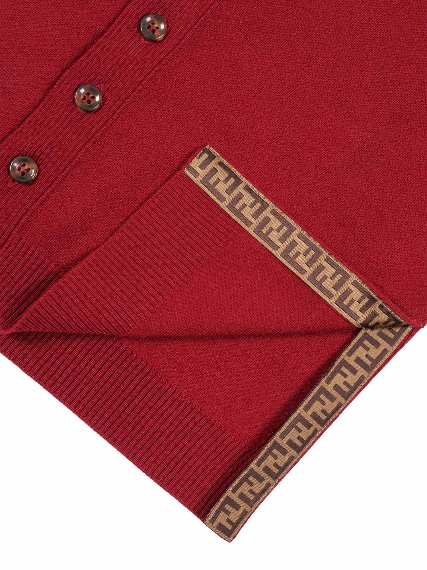 Fendi Jr vest wol gebreid logo