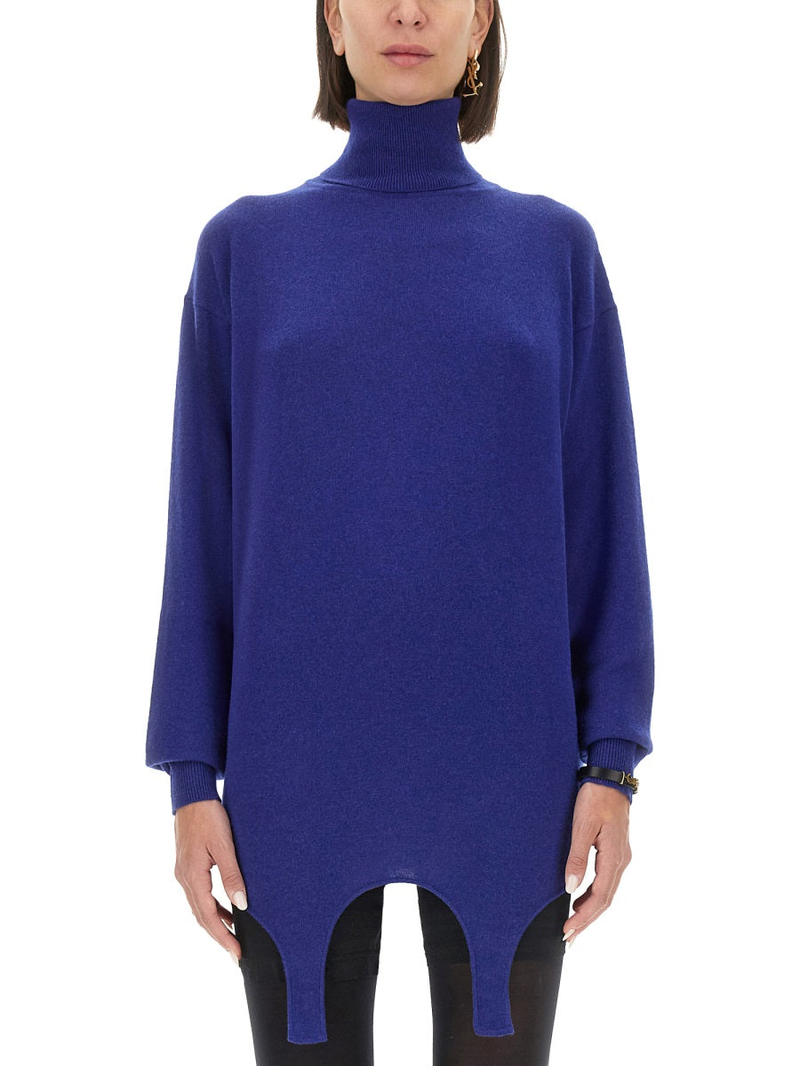 TURTLENECK GARTER SWEATER in CASHMERE