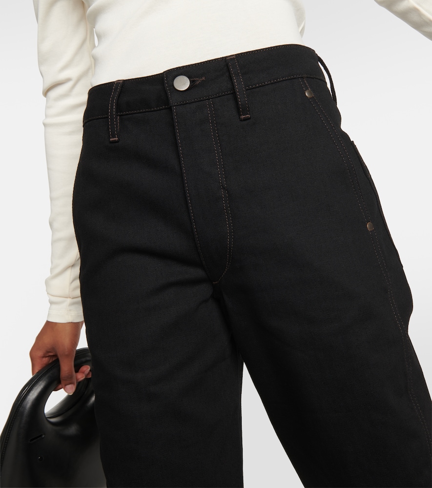 Mid-rise slim-straight jeans