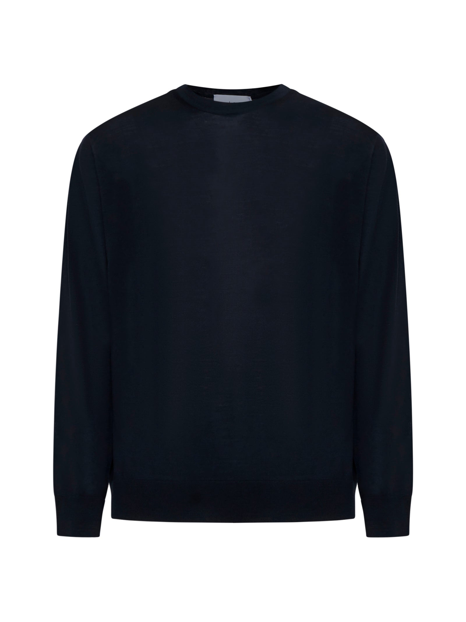 Virgin Wool Crewneck Sweater — Blue