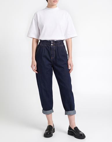 Woman Jeans Blue Size 6 Cotton, Elastic fibres