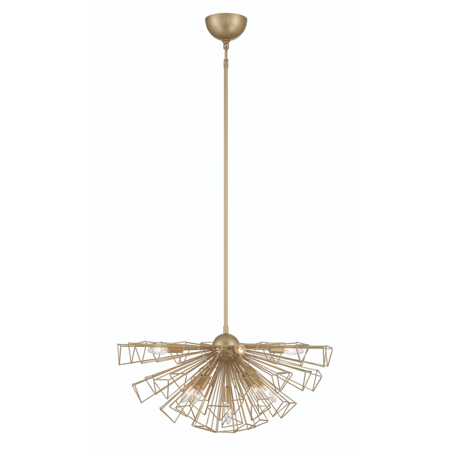 Dendelio 9-Light Semi-Flush Mount Ceiling Light in Gold