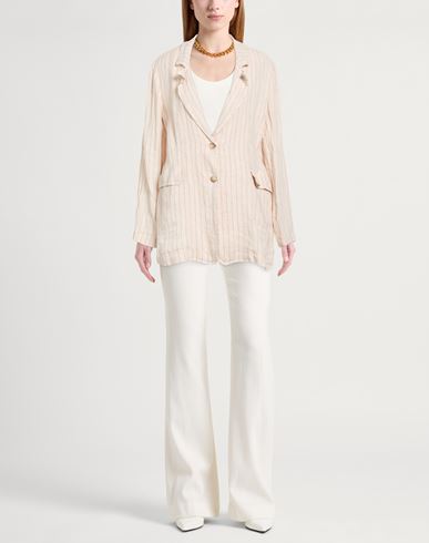 Woman Blazer Sand Size 4 Linen
