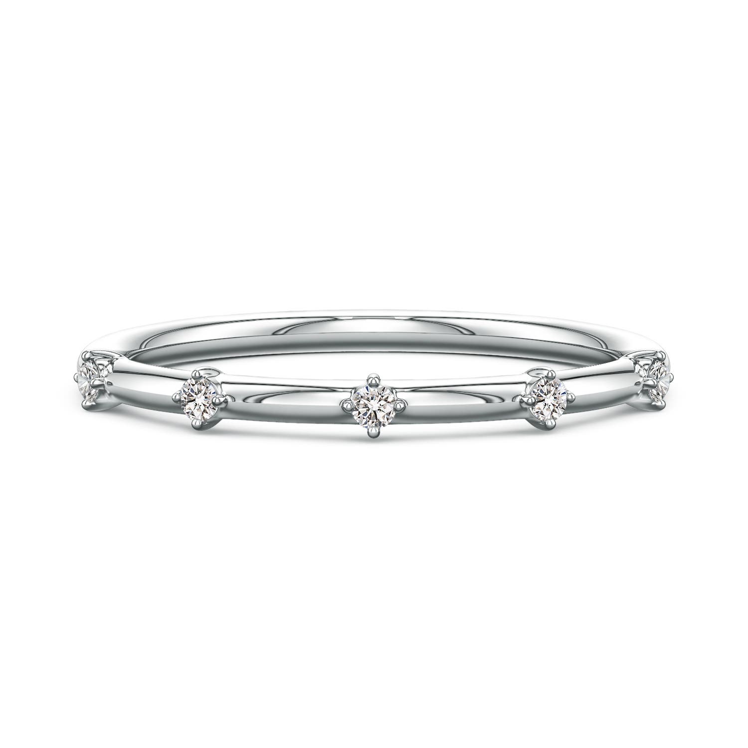 Angara 1.5 MM Round Diamond Five-Stone Station Ring in Platinum