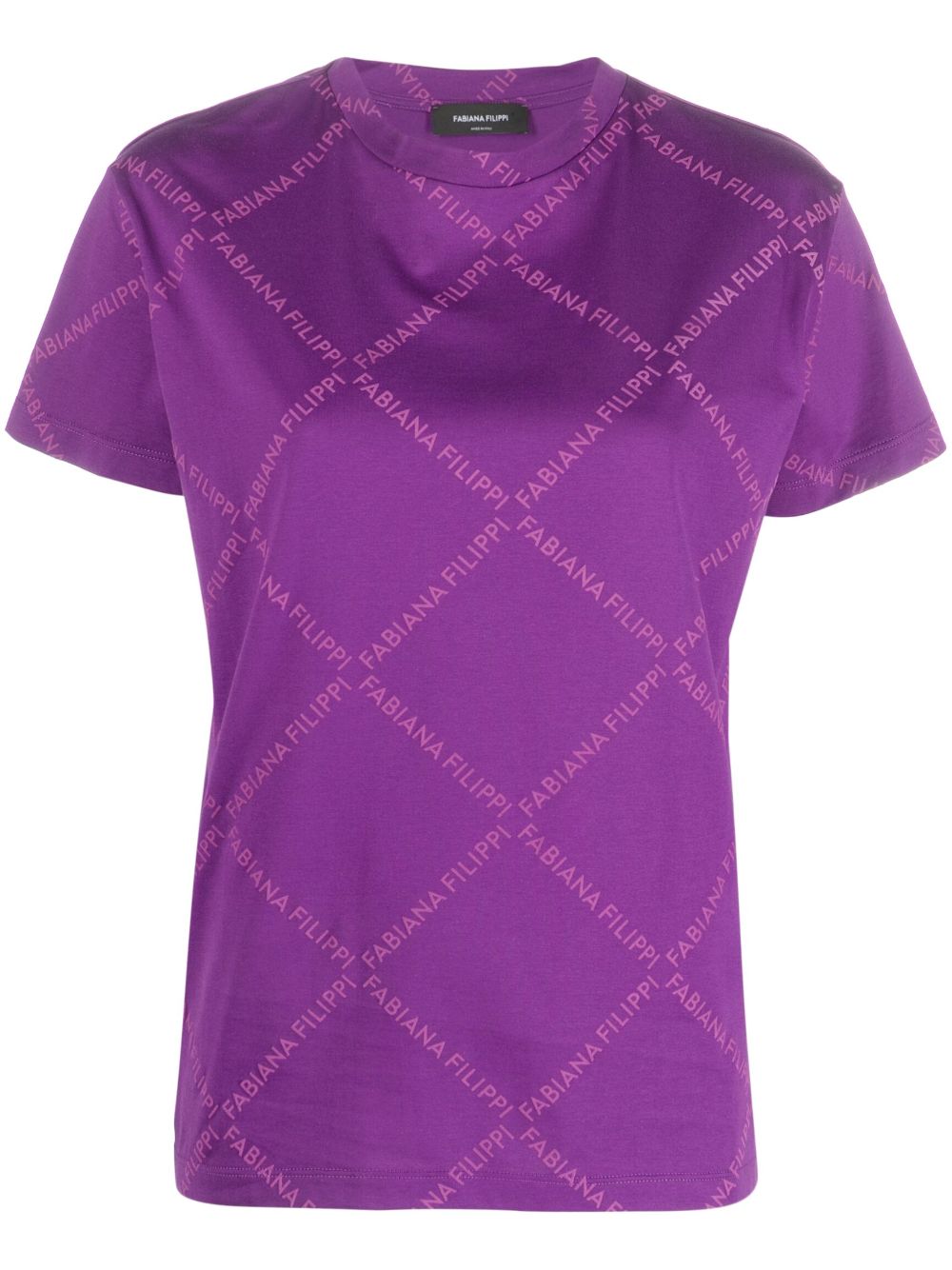 Logo-print cotton T-shirt - Purple
