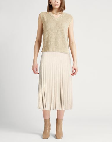 Woman Midi skirt Light grey Size L Wool, Cashmere, Silk