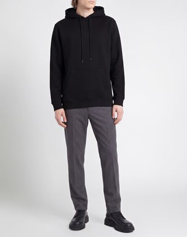 Man Sweatshirt Black Size XL Cotton, Elastane