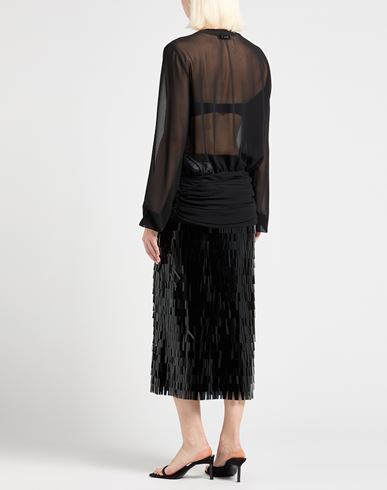 Woman Top Black Size 4 Polyester, Glass