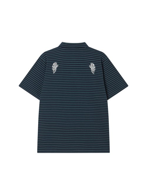 OVERSIZED WING POLO SHIRT GREEN