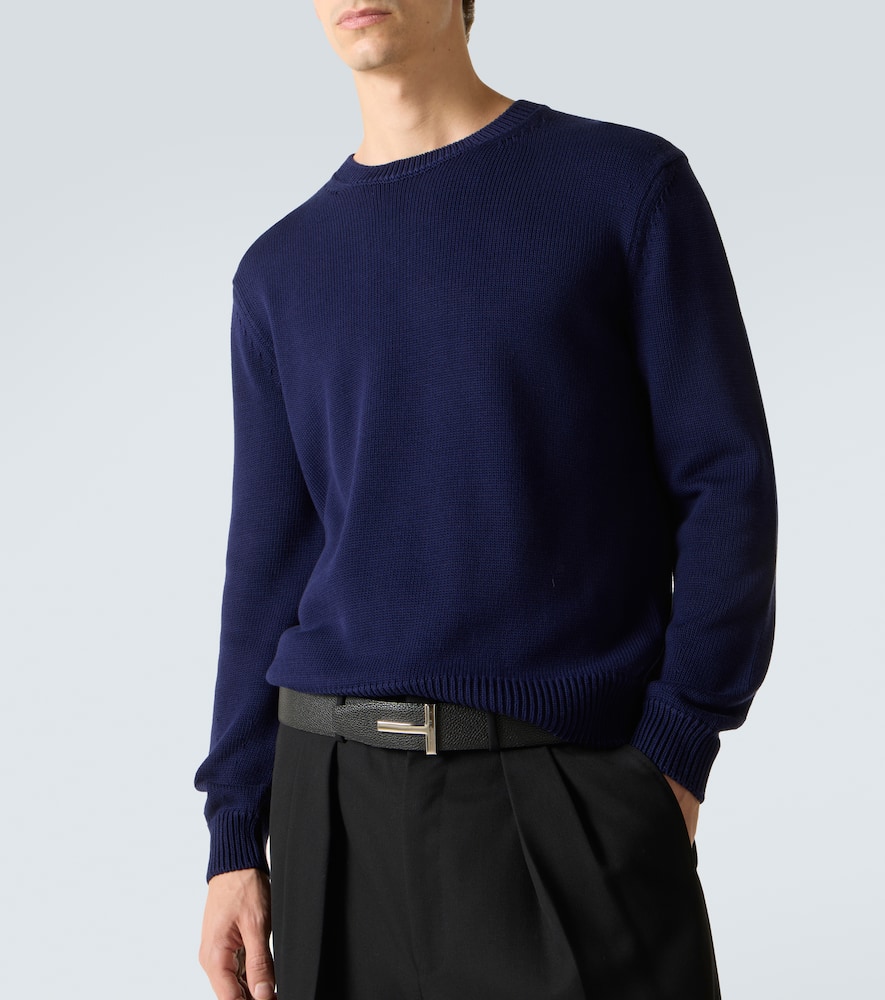 Cotton and silk sweater