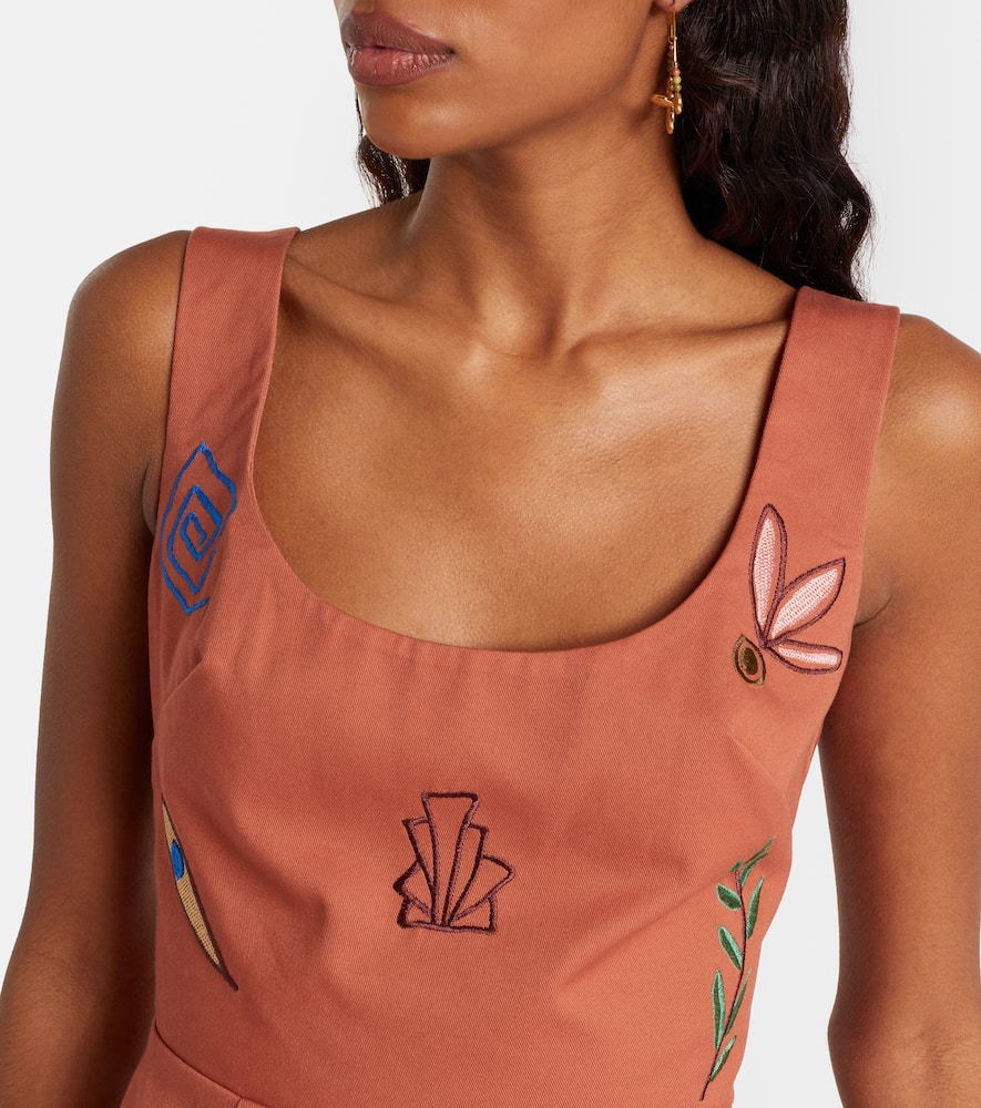 Alémais Dusty embroidered cotton minidress