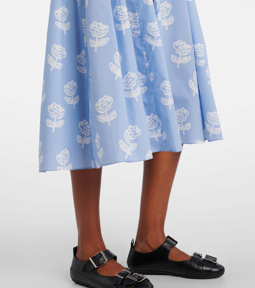 Floral cotton midi dress