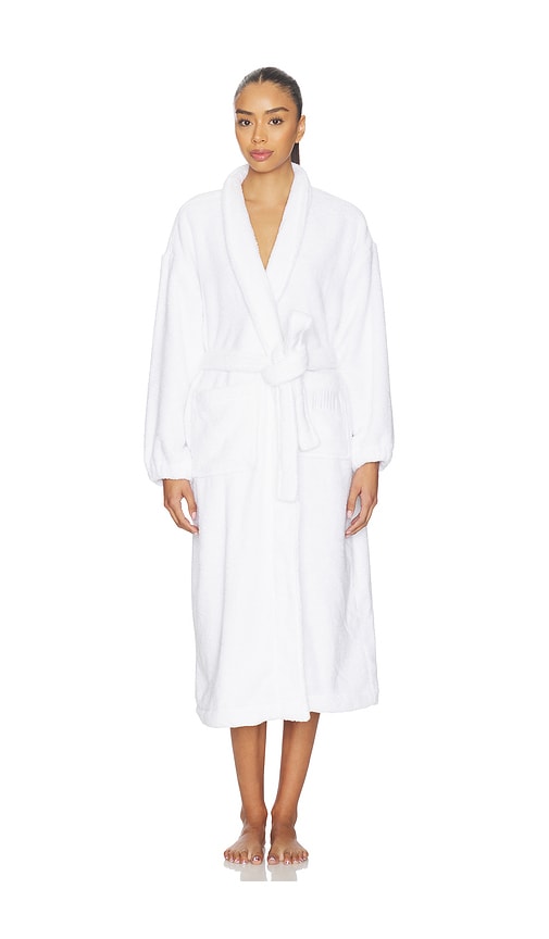 LUNYA Spa Terry Robe in White. - M also in L/XL