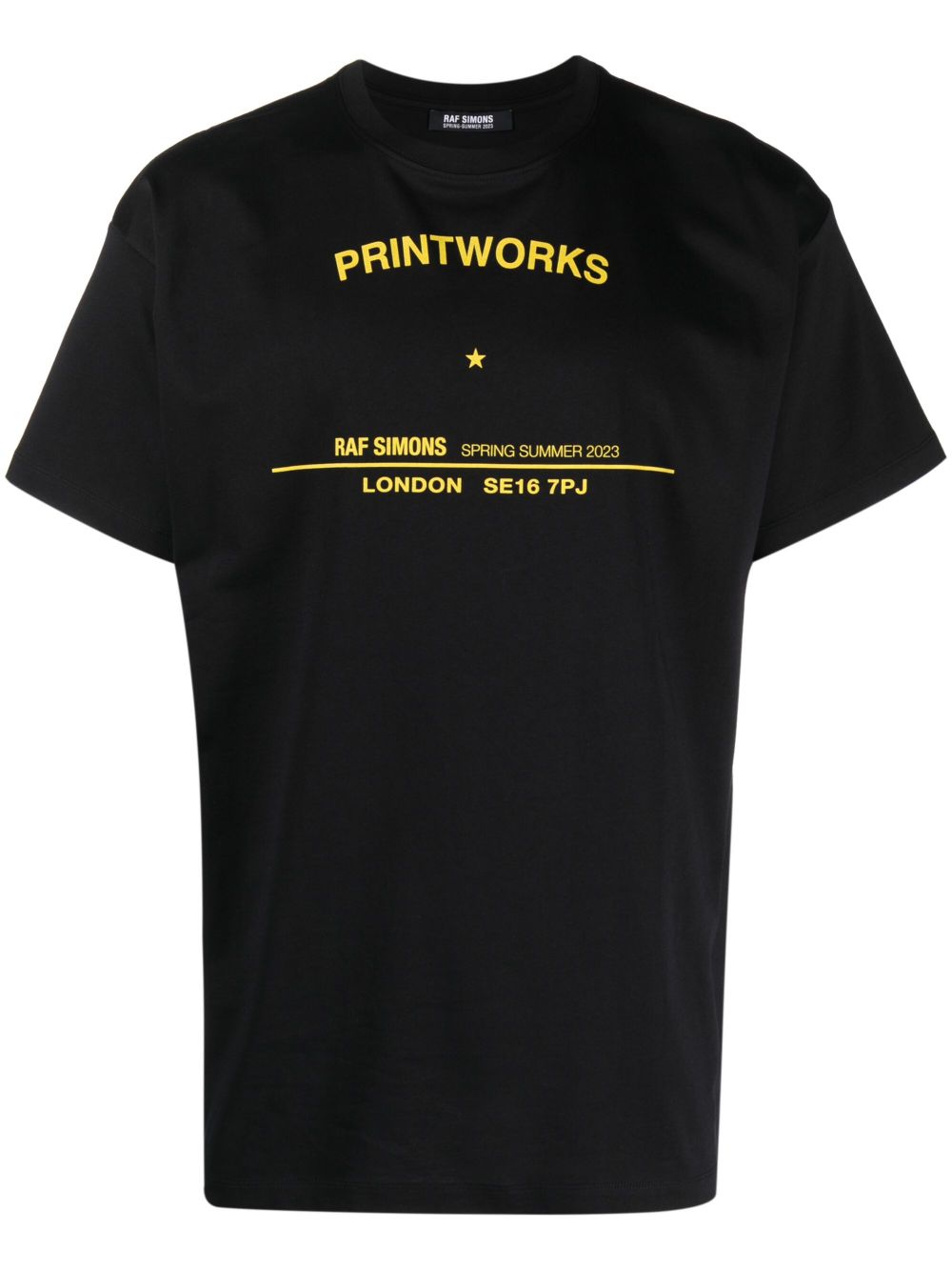 Slogan-print cotton T-shirt - Black