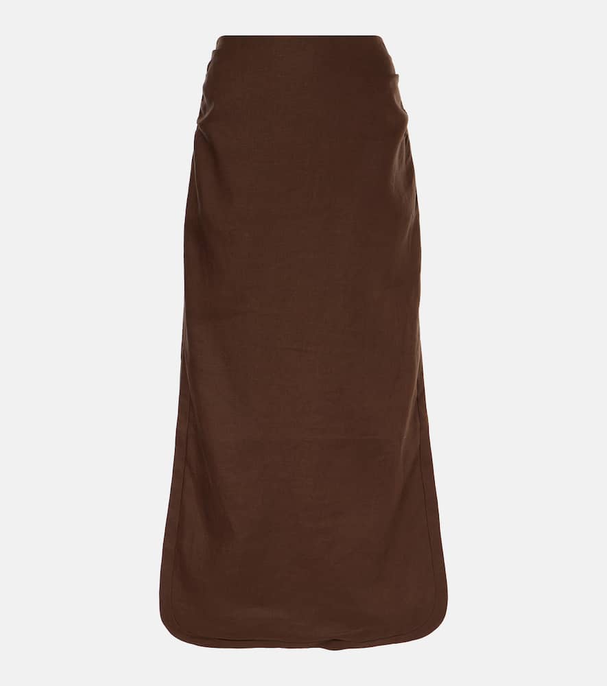 Jerry linen midi skirt