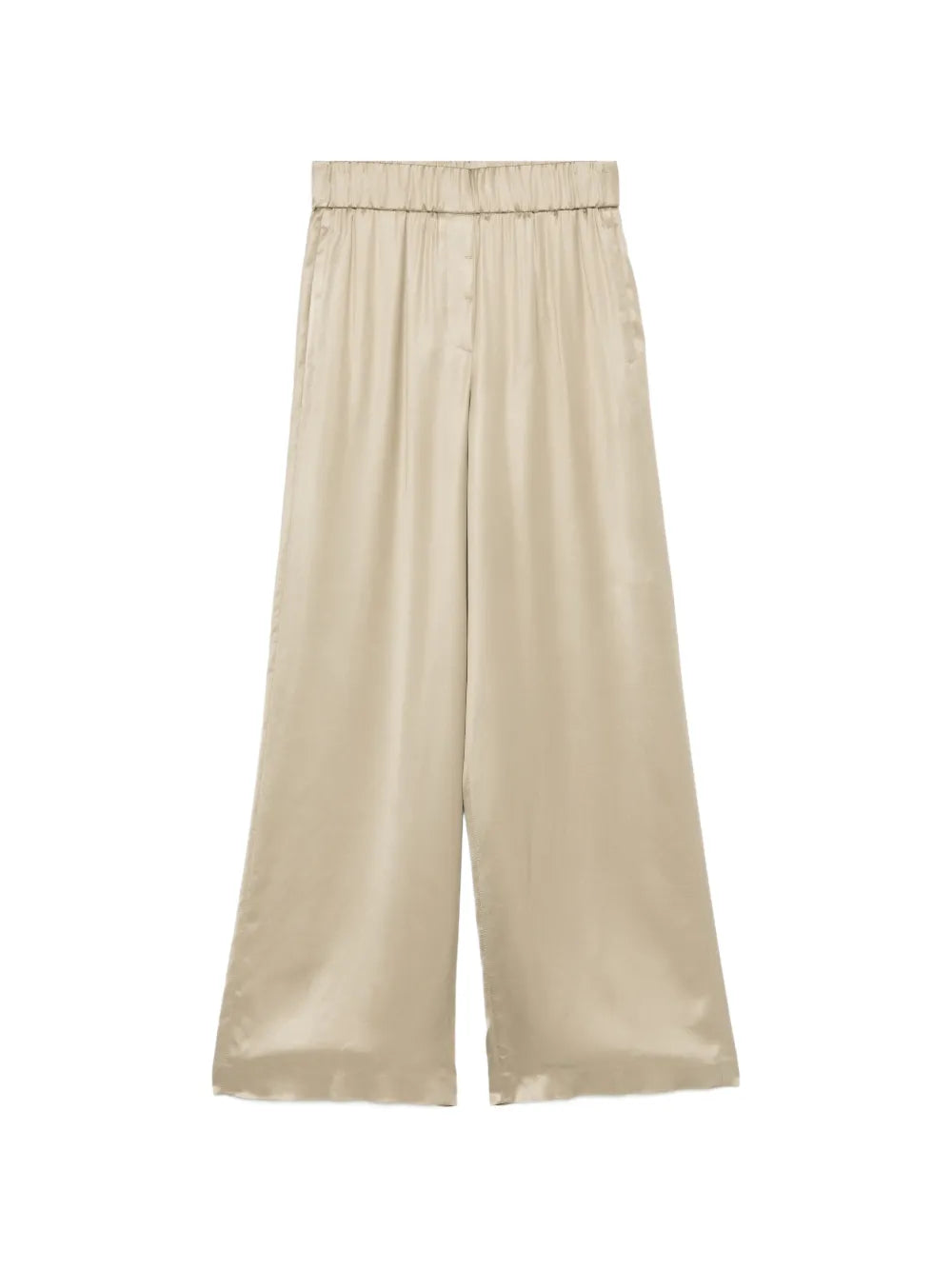 Elasticated Waist Trousers — Beige