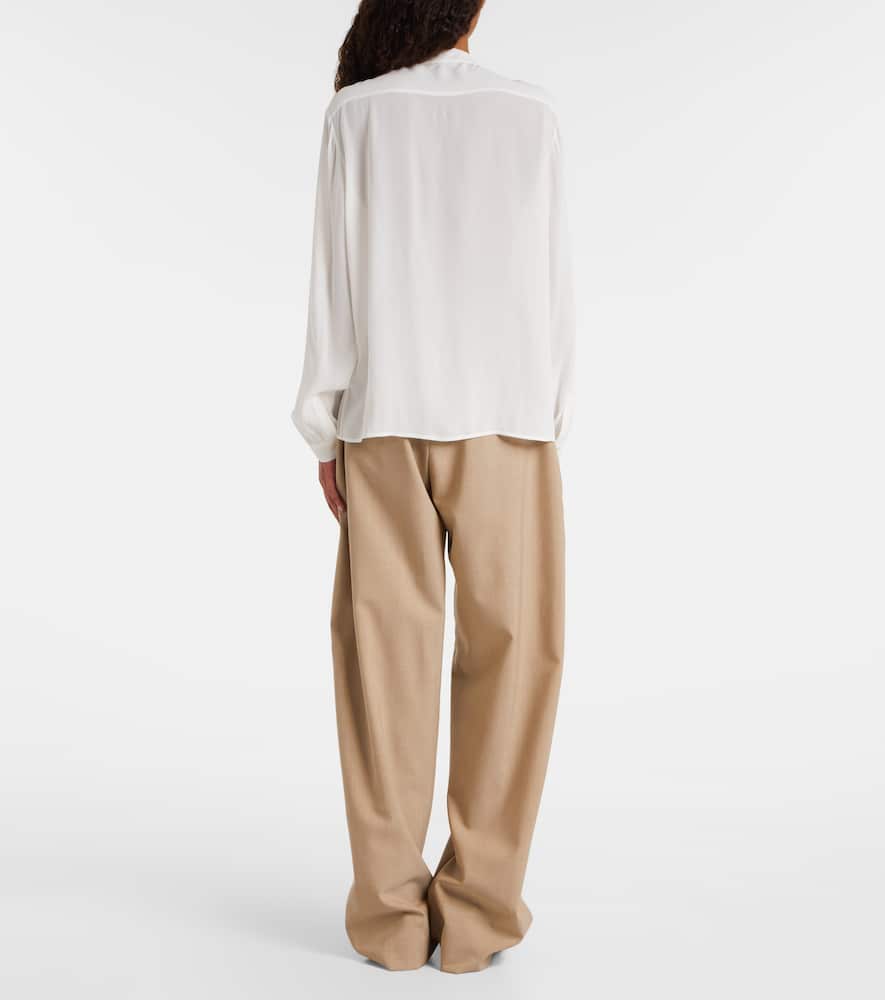 Tie-neck georgette blouse
