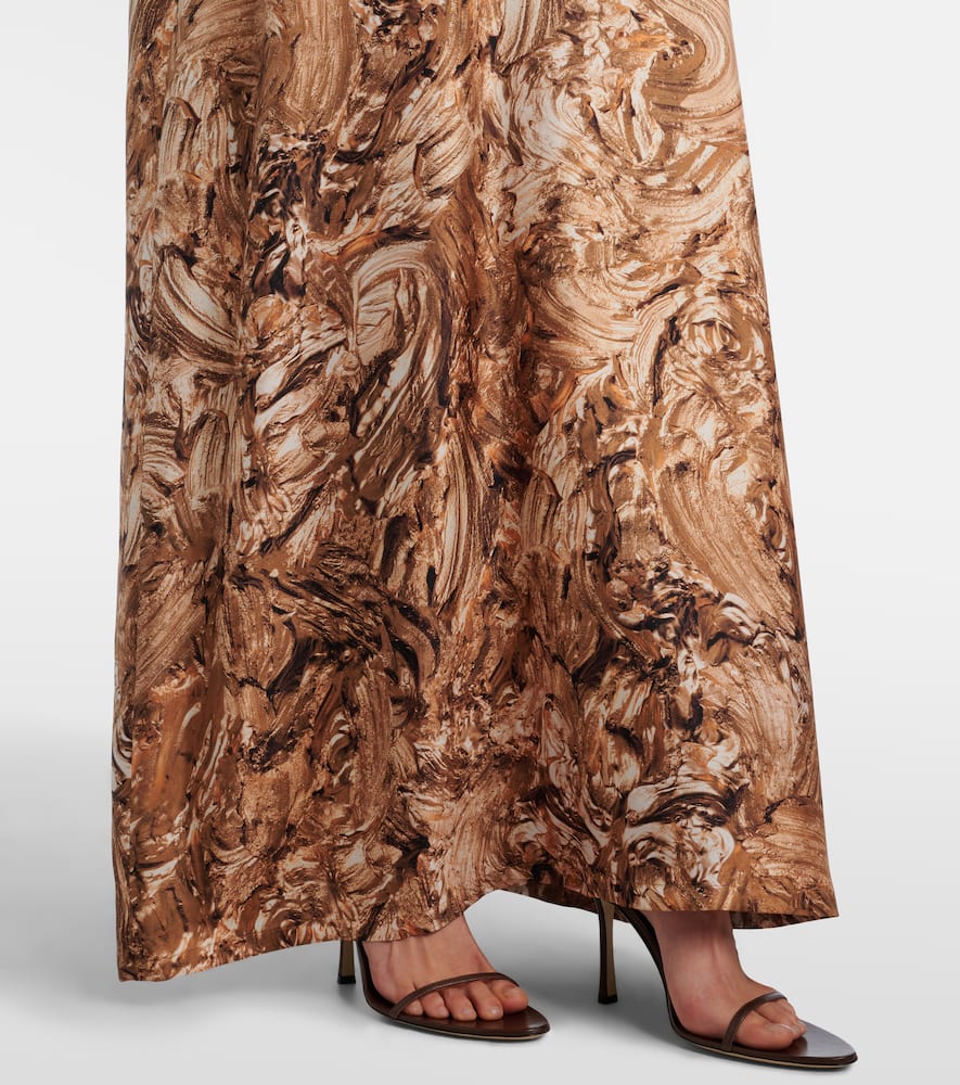 Maroso embellished silk maxi dress