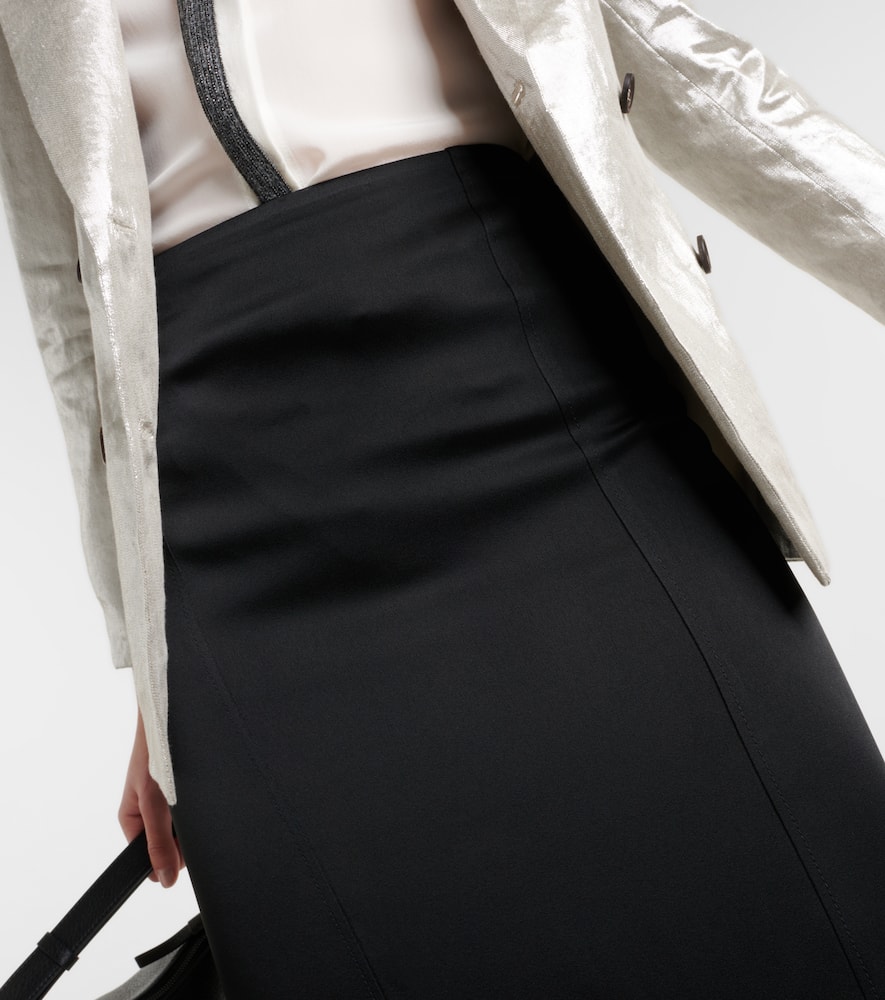 Satin maxi skirt