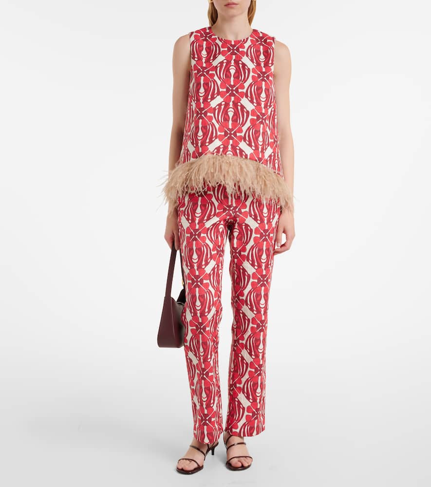 La DoubleJ 24/7 printed cotton straight pants