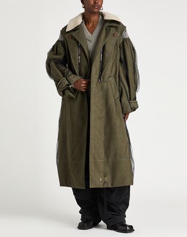 Woman Coat Military green Size 0 Wool