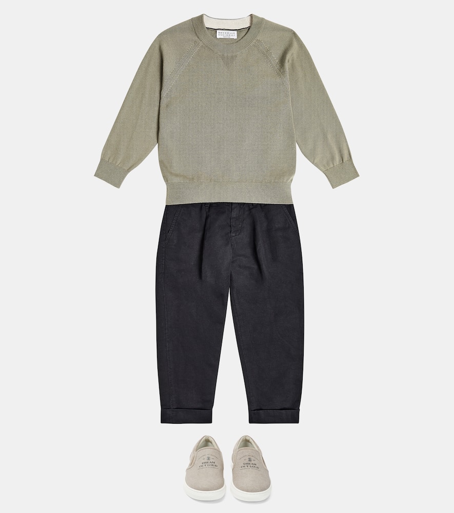 Brunello Cucinelli Kids Striped cotton sweater