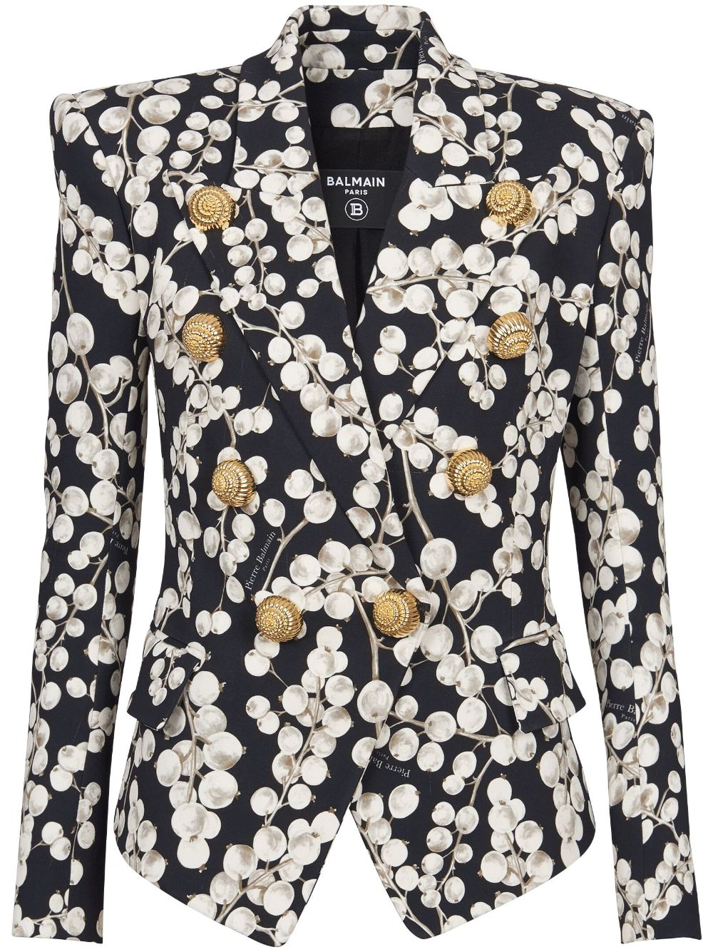 Printed blazer - Black