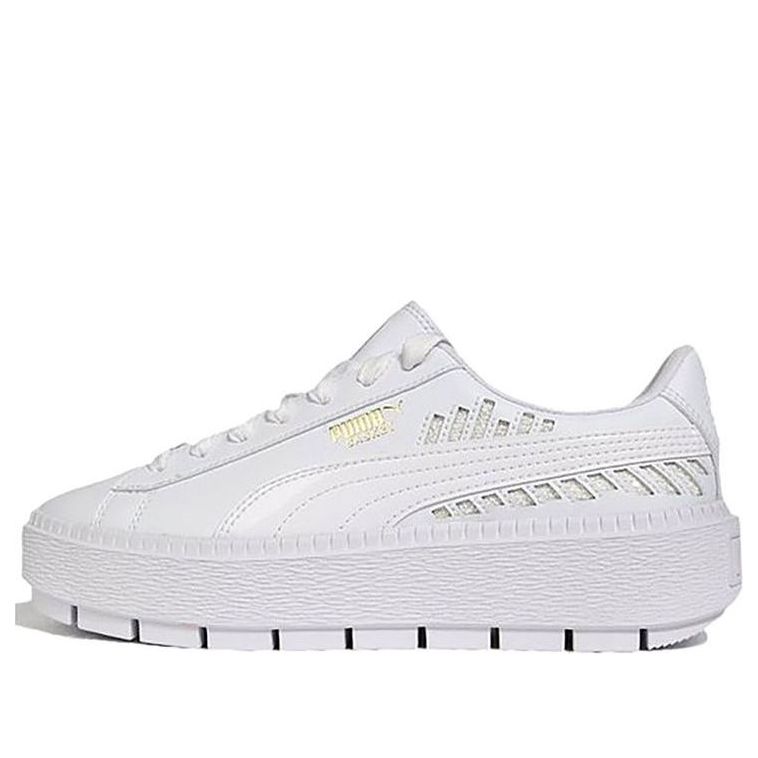 (WMNS) Platform Trace Metallic C Sneakers White