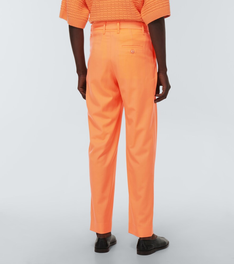 Grant high-rise wide-leg wool pants