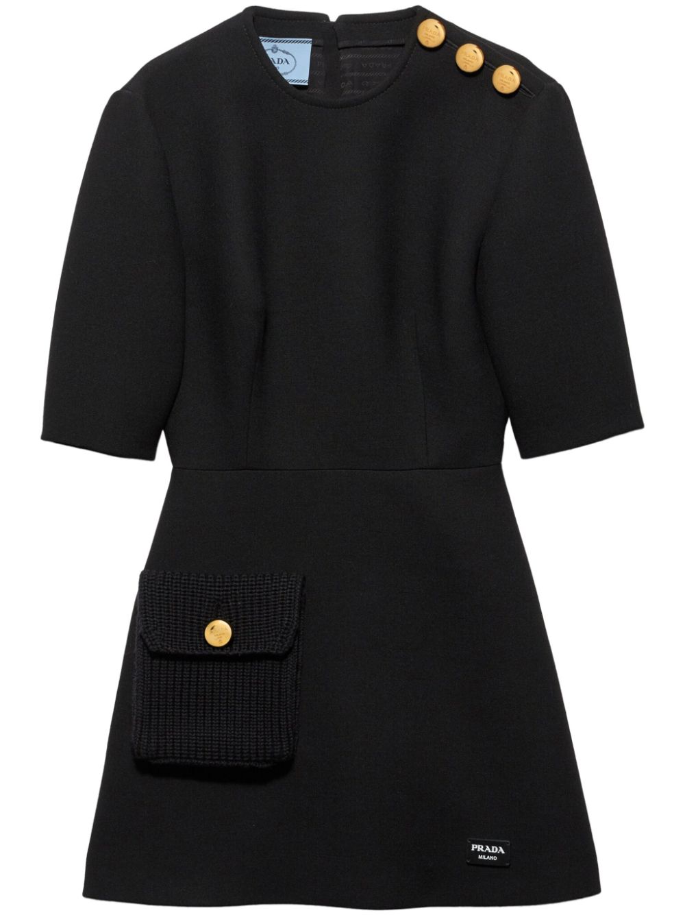 Natté mini dress - Black