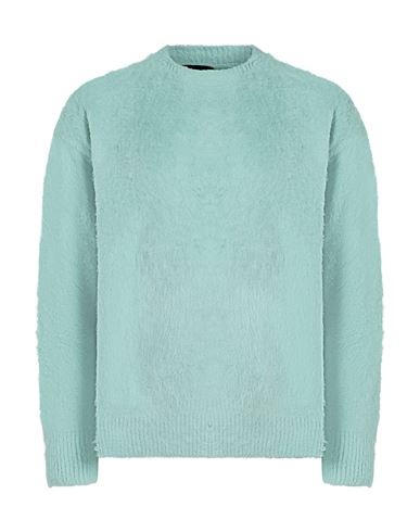 Man Sweater Turquoise Size 36 Cotton, Nylon, Elastane